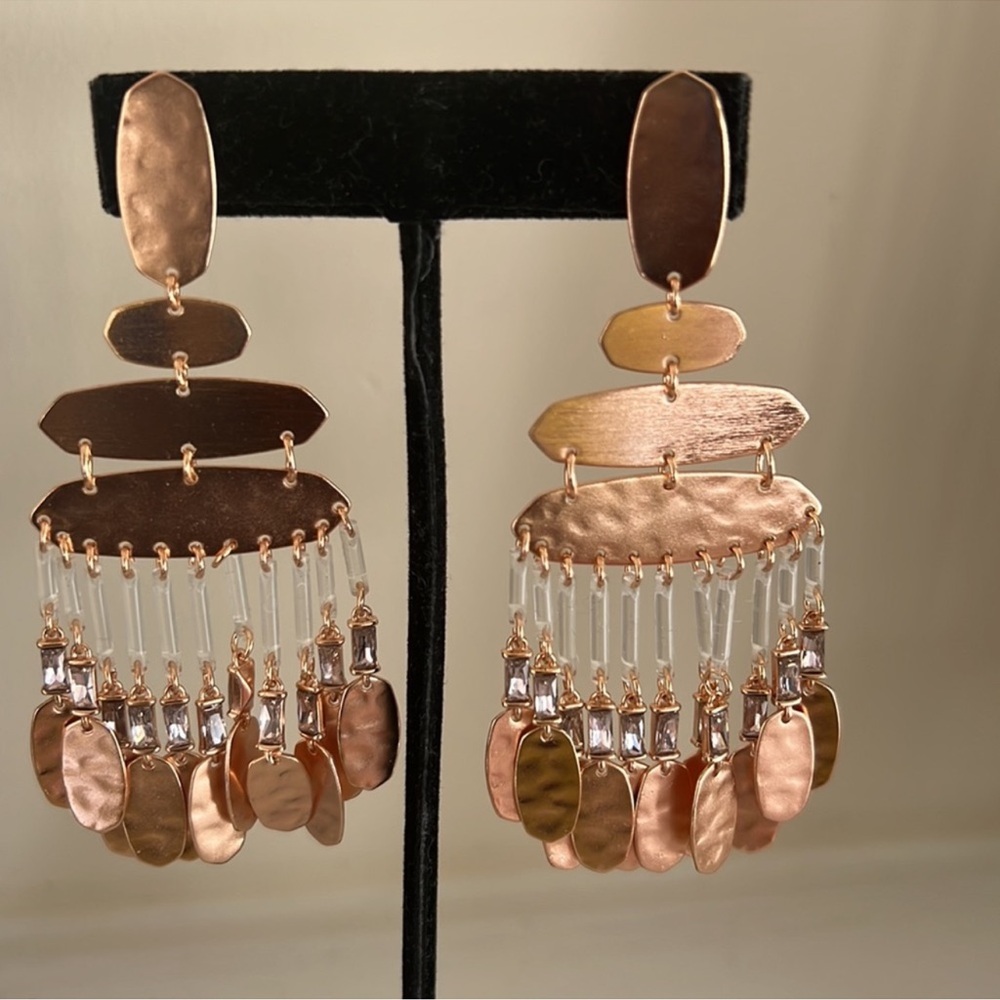 Kendra Scott Rose Gold Chandelier Earrings